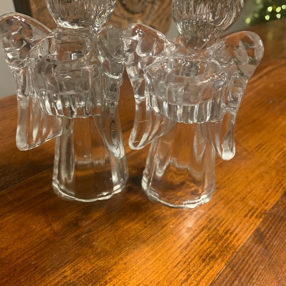 🔥 Vintage Solid Glass Angels Candlesticks🔥 - Picture 2 of 11